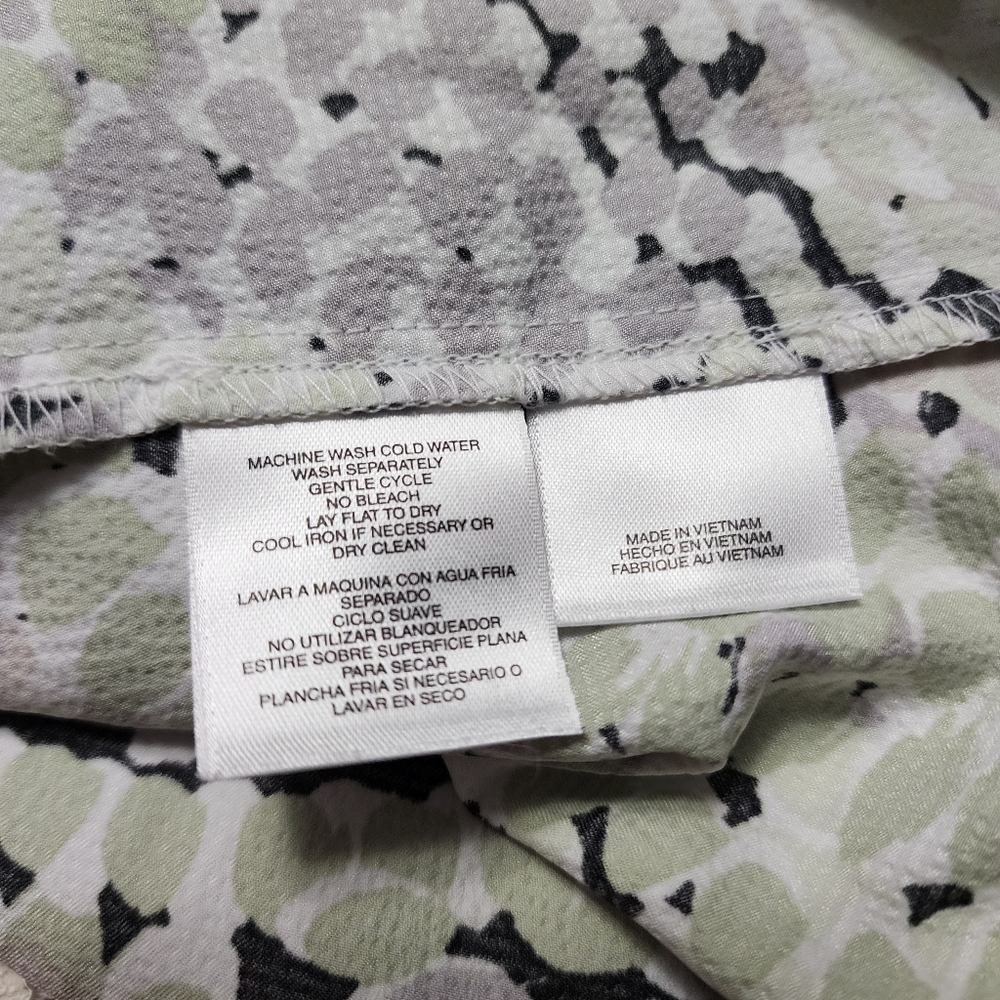 Kasper Celadon Mosaic Print Shell Size Small - image 7